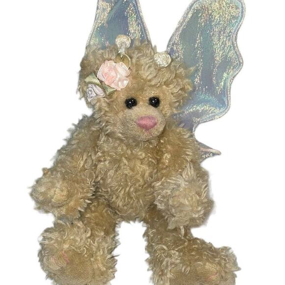 Vintage Ty Attic Treasures Plush Teddy Bear Fairy Rafaella Wings Nursery Shower - Picture 2 of 13